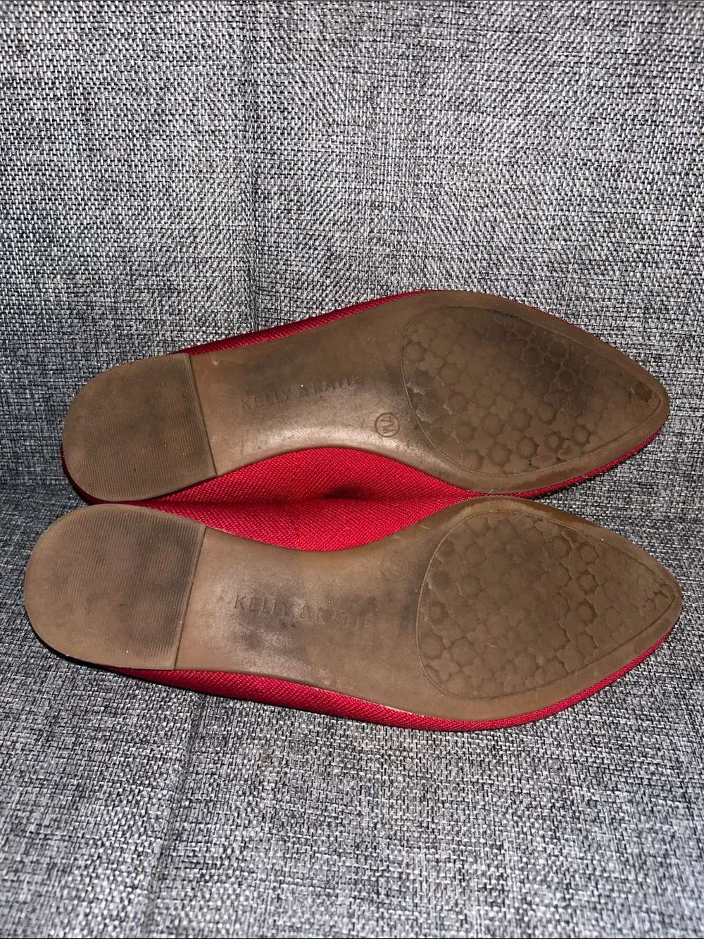 Kelly & Katie Pointed Knit Ballet Flats in Red - Picture 6 of 7